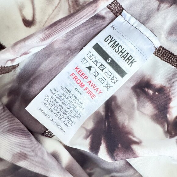 Gymshark Brown White Tie Dye Leggings S - Picture 4 of 7